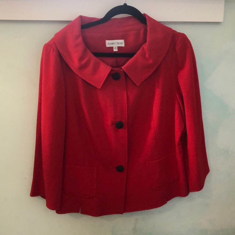 Red dress blazer